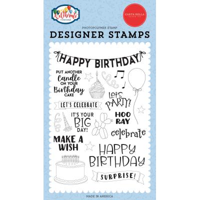 Carta Bella Let's Celebrate Clear Stamps - Birthday Surprise